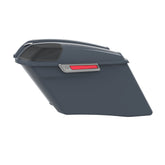 HR3 Gunship Gray CVO Stretched Saddlebags with Speaker Lids For 14-23 Harley Touring